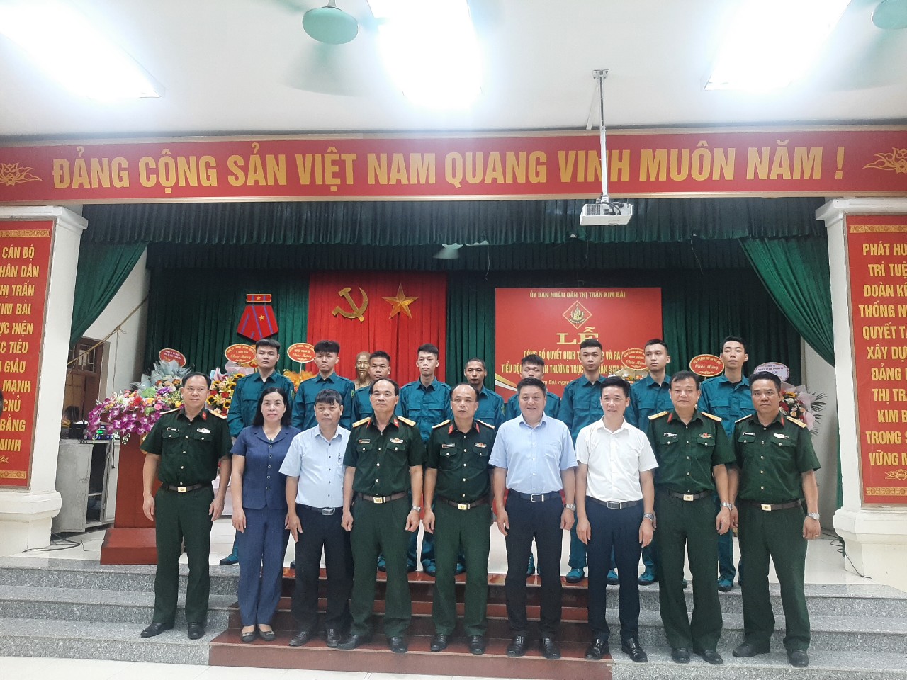 Lễ ra mắt lực lượng Dân quân thường trực thị trấn Kim Bài